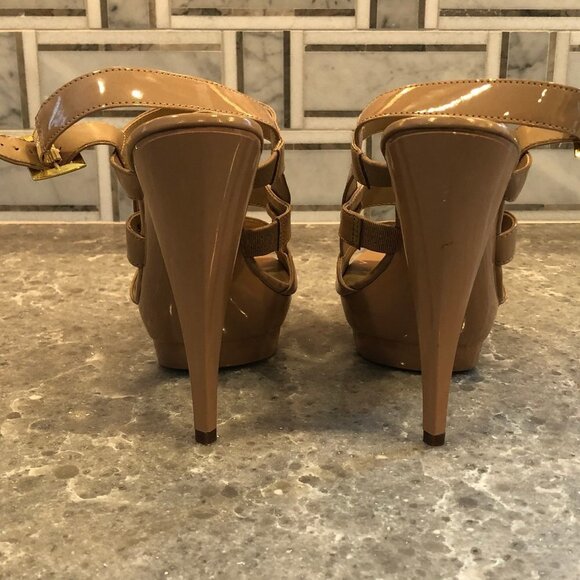 Michael Antonio Nude Open Toe Heels Size 8 - Picture 4 of 6